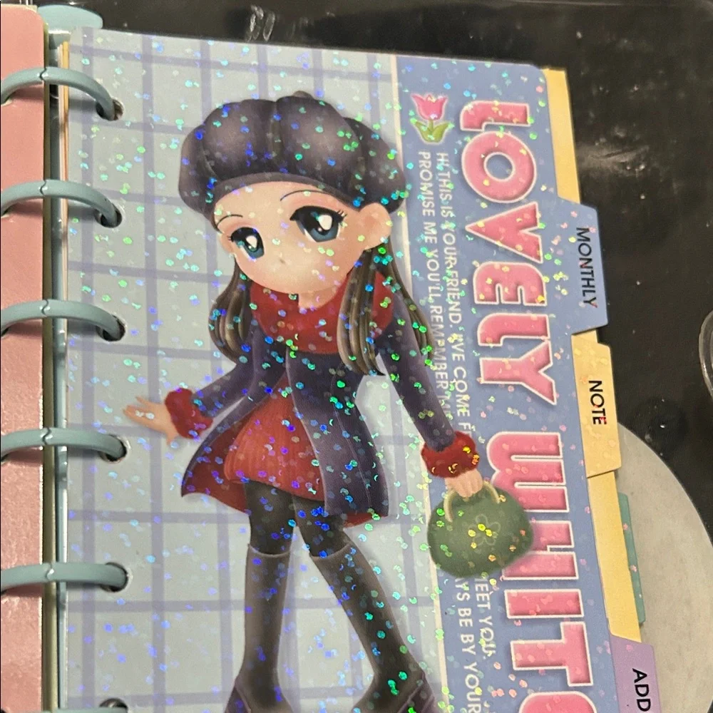 Planner with Blue and Yellow Cover
